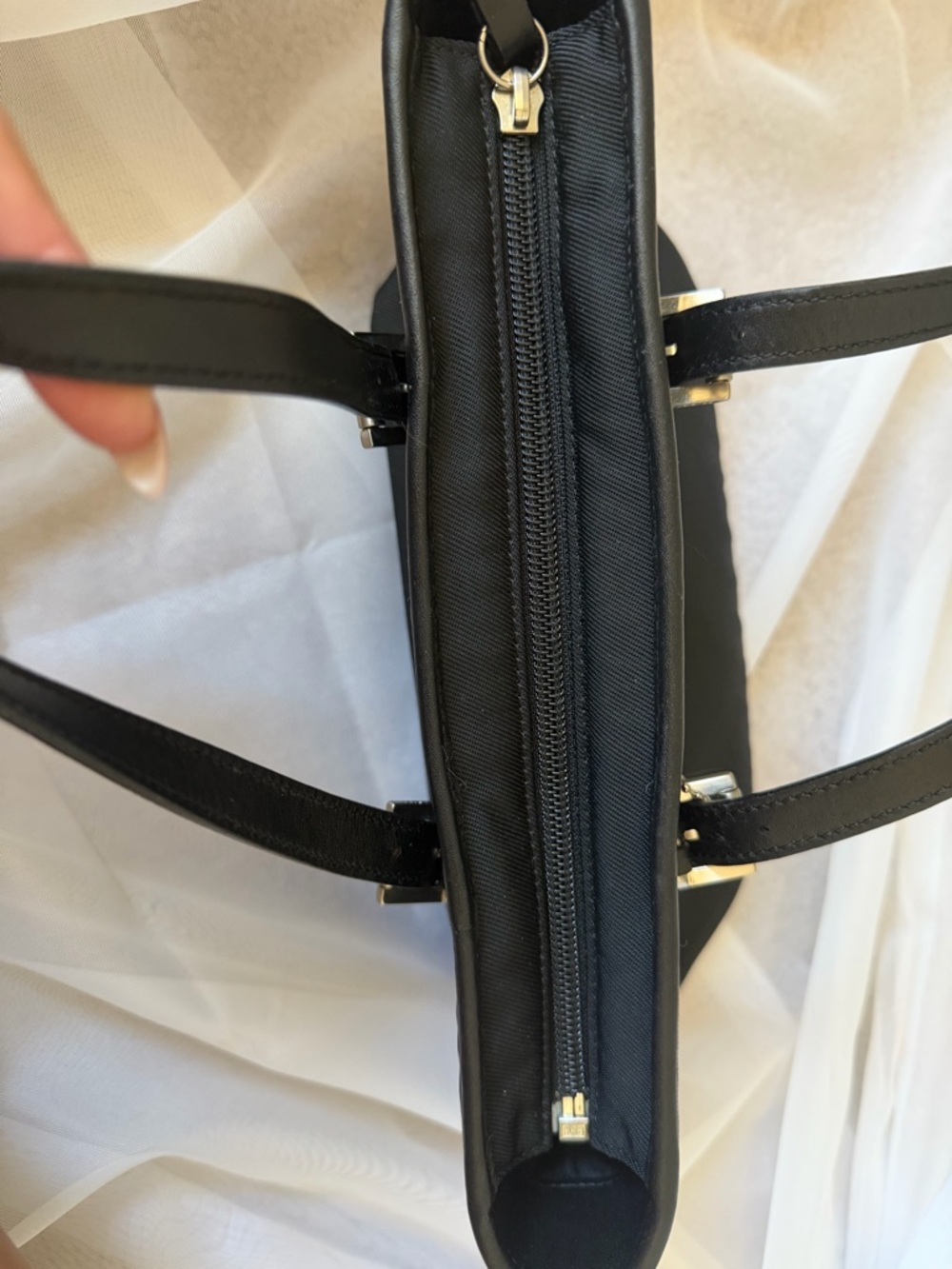Coach Vintage Nylon Tote Bag Black Y2K Lightweight Shoulder Bag Style 7047 🖤 - Picture 8 of 15